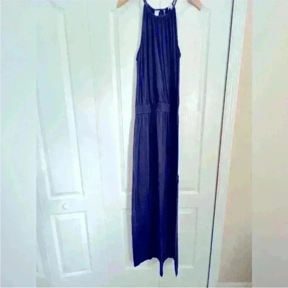 Splendid Black Halter Sheath Maxi Dress - Picture 3 of 4